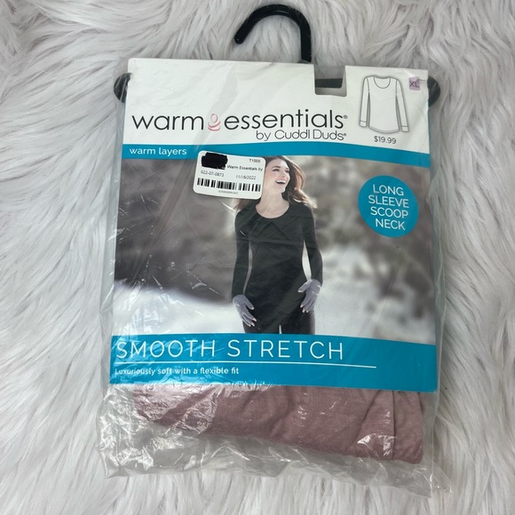 NWT Mauve Shadow Long Sleeve Scoop Neck Shirt - Warm Essentials by Cuddl Duds - Picture 6 of 9